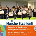 Repertorio Regionale Marche Eccellenti 2016: CNA premia le Imprese Eccellenti Marchigiane