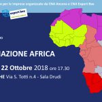 SAVE THE DATE! 22 Ottobre 2018 – “Destinazione Africa” – Ancona, CNA Marche – ore 17.30
